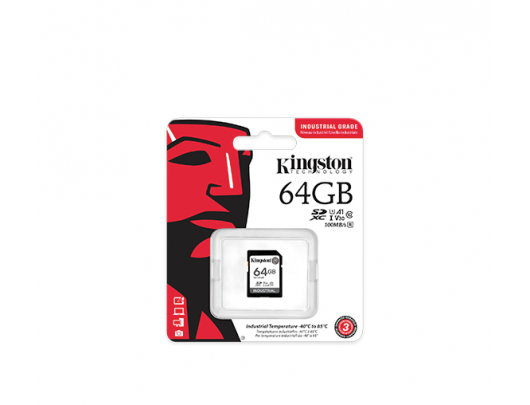 Atminties kortelė Kingston 64GB, SDHC/SDXC, greičio klasė 10, UHS-I, U3, V30, A1