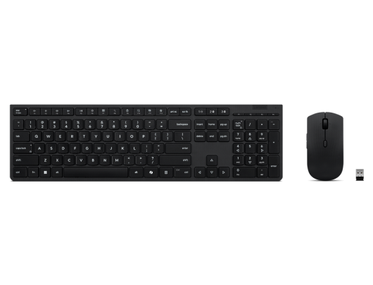 Klaviatūra ir pelė Lenovo Professional, belaidė, Bluetooth, 2.4 GHz, pilka