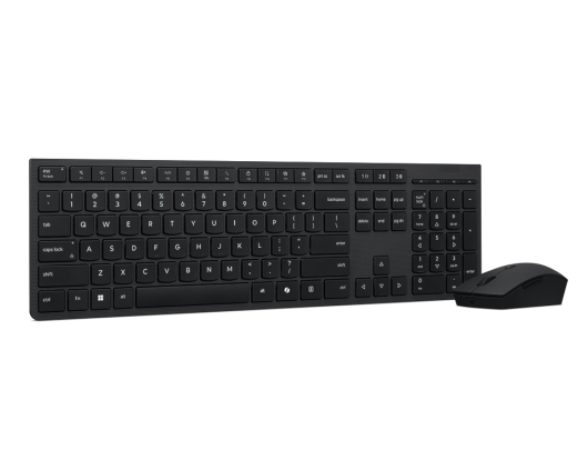 Klaviatūra ir pelė Lenovo Professional, belaidė, Bluetooth, 2.4 GHz, pilka